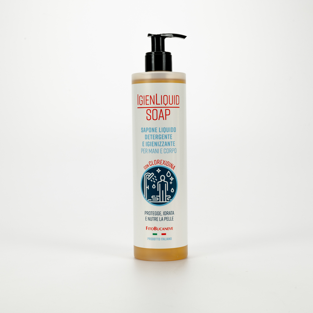 Sapone Liquido Detergente e Igienizzante · Per Mani e Corpo · Igien Liquid  Soap · Con Clorexidina - Igienizzanti - Igiene e cura del corpo