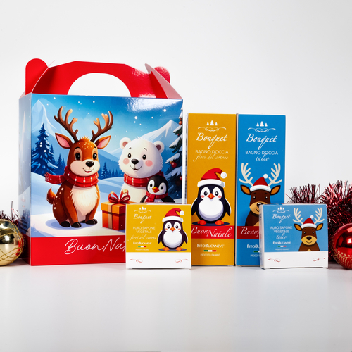 Natale · Cofanetto Ghirlanda · Kit saponette e Bagno Doccia