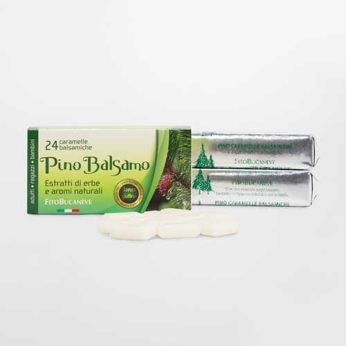 Pino Balsamo Caramelle · Normalizza i disturbi da raffreddamento accompagnati da tosse