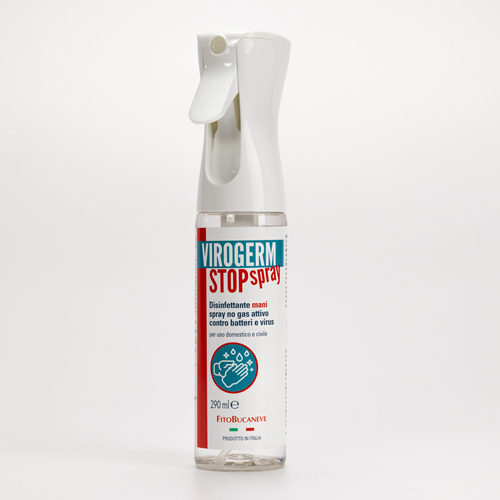Disinfettante Mani e Superfici · Spray No Gas · Virogerm Stop 290ml · Attivo Contro Batteri e Virus