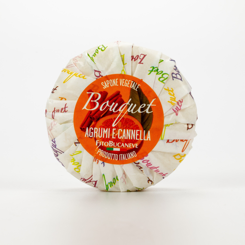 Saponetta Agrumi e Cannella · Per Pelli Delicate e Sensibili · Sapone vegetale per la cura quotidiana