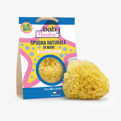 Baby Neutra · Spugna naturale di Mare · 12/48 Mesi · Morbida e delicata sulla pelle sensibile