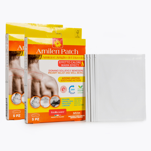 2 Confezioni · Arnilen Patch Calore · Cerotto Cosmetico · Effetto Calore · Arnica e Artiglio del Diavolo