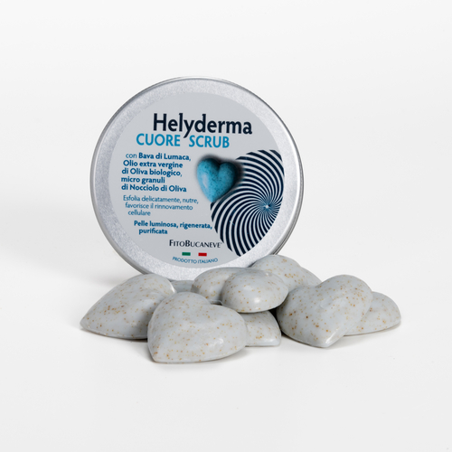 Helyderma Cuoricini Scrub · Saponette Scrub Vegetale · Bava di Lumaca · Scrub Naturale, Delicato, Efficace