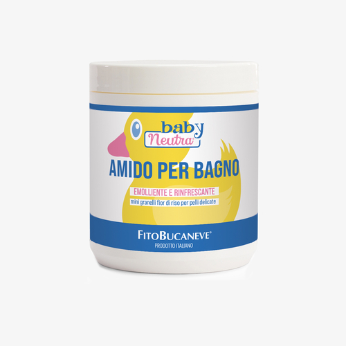 Baby Neutra · Amido di Riso per Bagno · In Barattolo · Pelli delicate e arrossabili · Emolliente