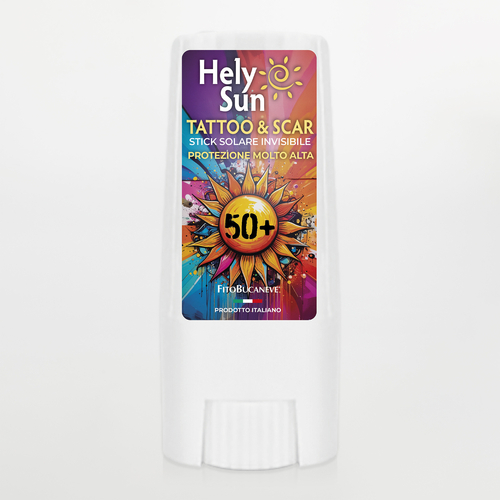 HelySun Tatoo & Scar · Stick Solare Invisibile · SPF 50+ · Con Olio di Rosa Mosqueta